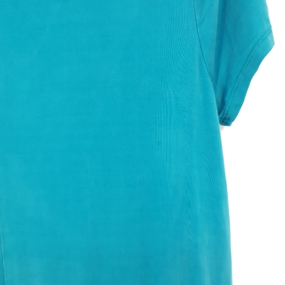 Dolan‎ Left Coast Collection Turquoise Shirt Dress Gauzy Skirt Women's Medium - Picture 9 of 11